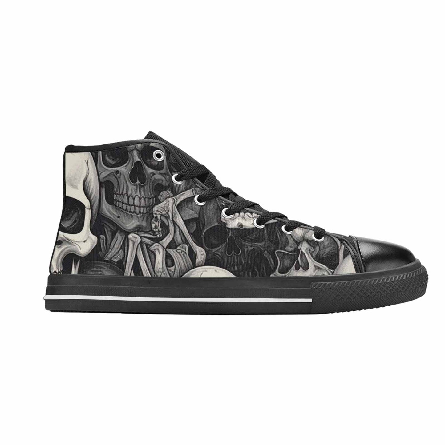 MEN'S Skulls - Classic High Top Canvas Dark Academia Custom Shoes