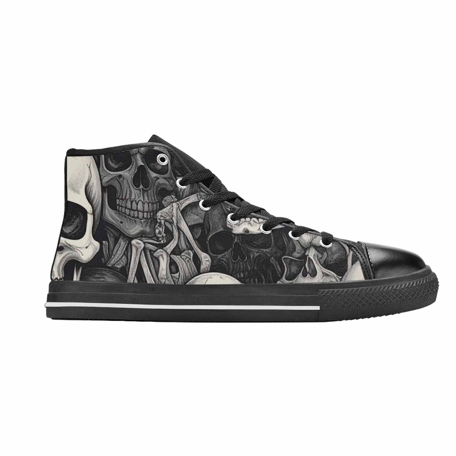 MEN'S Skulls - Classic High Top Canvas Dark Academia Custom Shoes