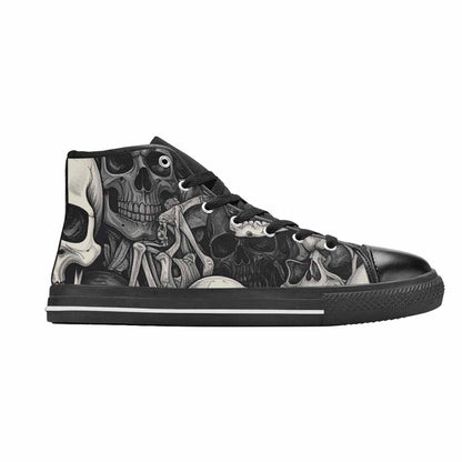 MEN'S Skulls - Classic High Top Canvas Dark Academia Custom Shoes