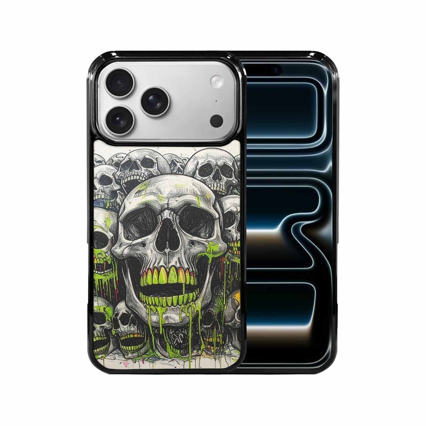 iPhone 17 Pro Max Case — Rainbow From Skull\'s Mouth Gothic Skulls, Custom Print Case Cover