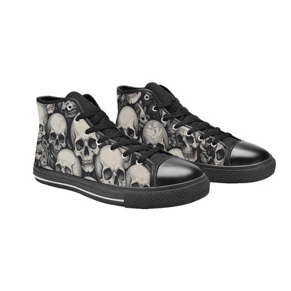 MEN'S Skulls - Classic High Top Canvas Dark Academia Sneakers