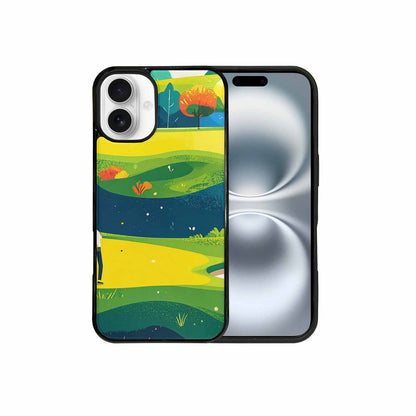 iPhone 16 Plus Case — Golf Cartoon Art Pattern, Unique Phone Case Design