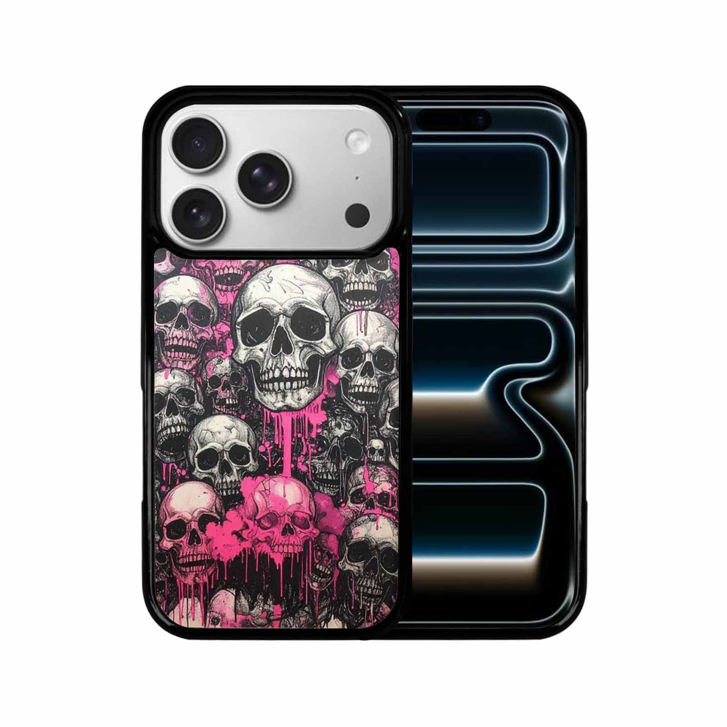 iPhone 17 Pro Case — Black Pink Ink Rainbow From Gothic, Customized Protective Case