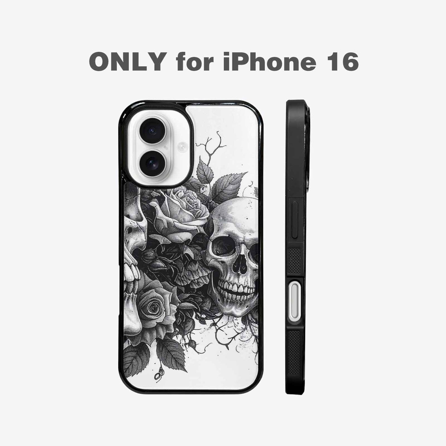 iPhone 16 Case — Skull Gothic Art Dark Original, Original Design Phone Case