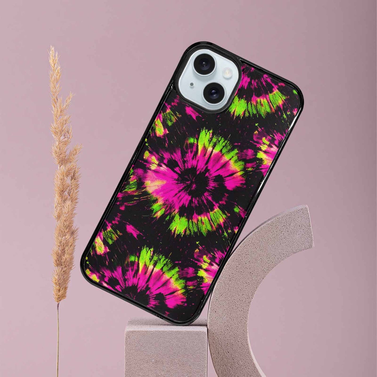 iPhone 15 Plus Case — Acid Wash Tie Dye Neon, Original Design Phone Case