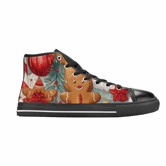 WOMEN'S Christmas Holly Snowflake High Top Canvas Y2K Sneakers
