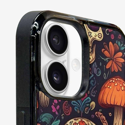 iPhone 16 Case — Mushrooms And Skulls, Customized Protective Case