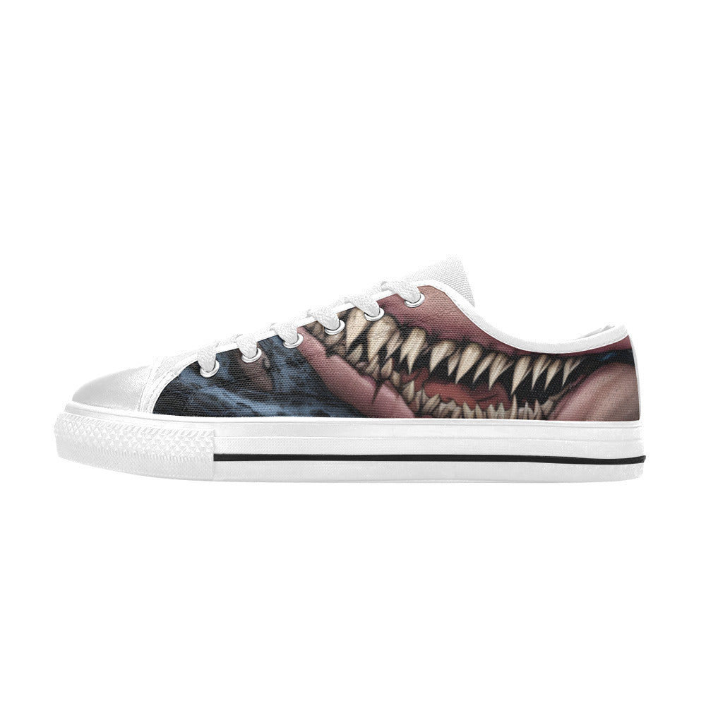 MEN'S Cc Demon Art Long Canvas Grunge Custom Sneakers