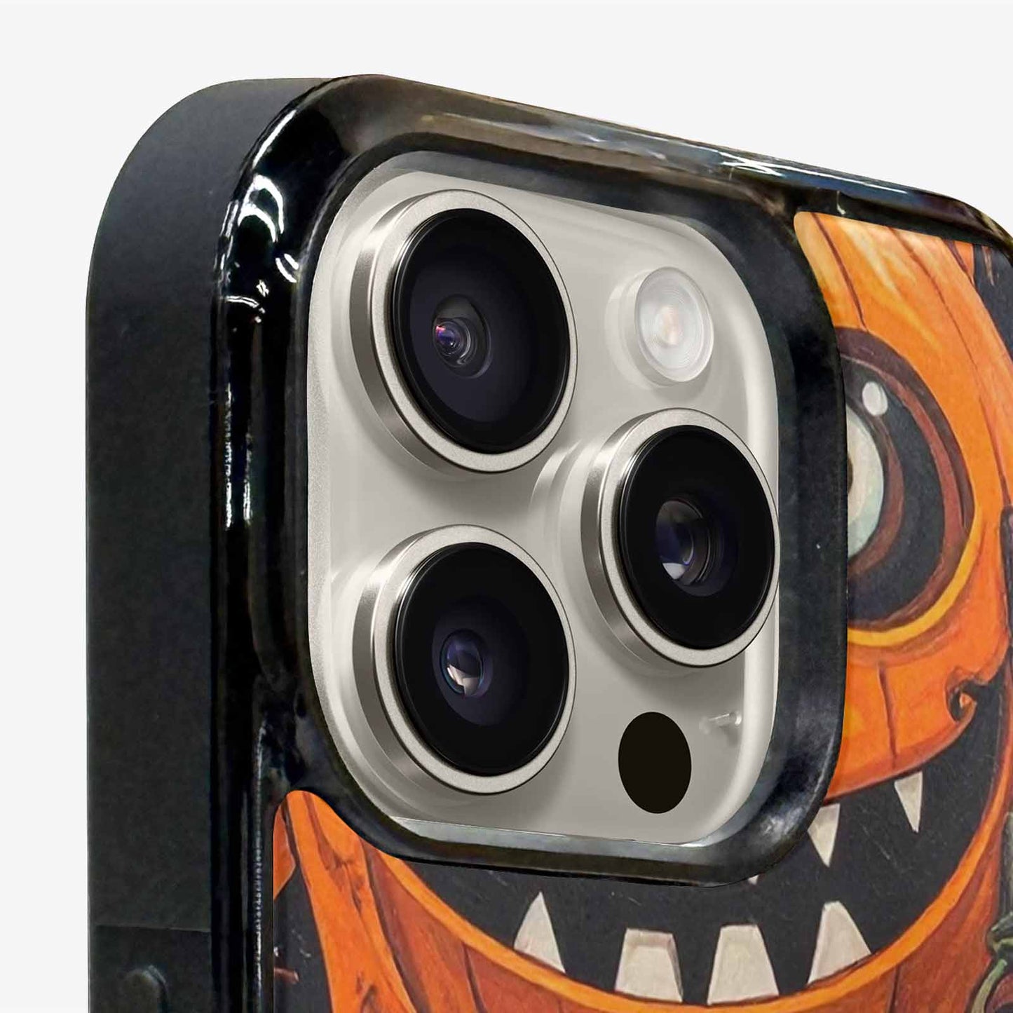 iPhone 15 Pro Max Case — Cartoon Pumpkin Monster, Custom Made Phone Cover