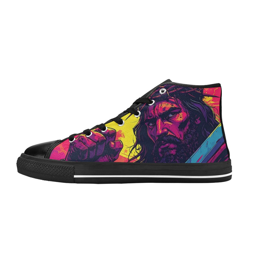 MEN'S Jesus_Ht_09 Men’S High Top Canvas Dreamcore Custom Sneakers