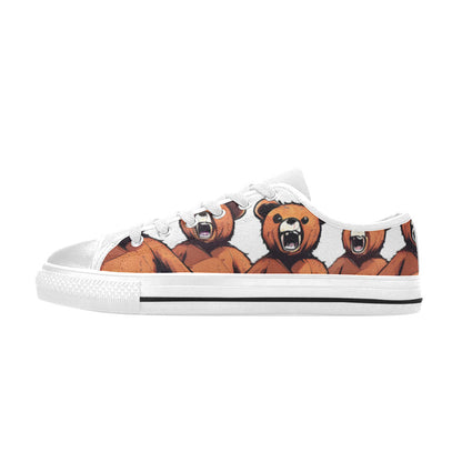 WOMEN'S Bears 3 Canvas Wallpaper Art Custom Sneakers