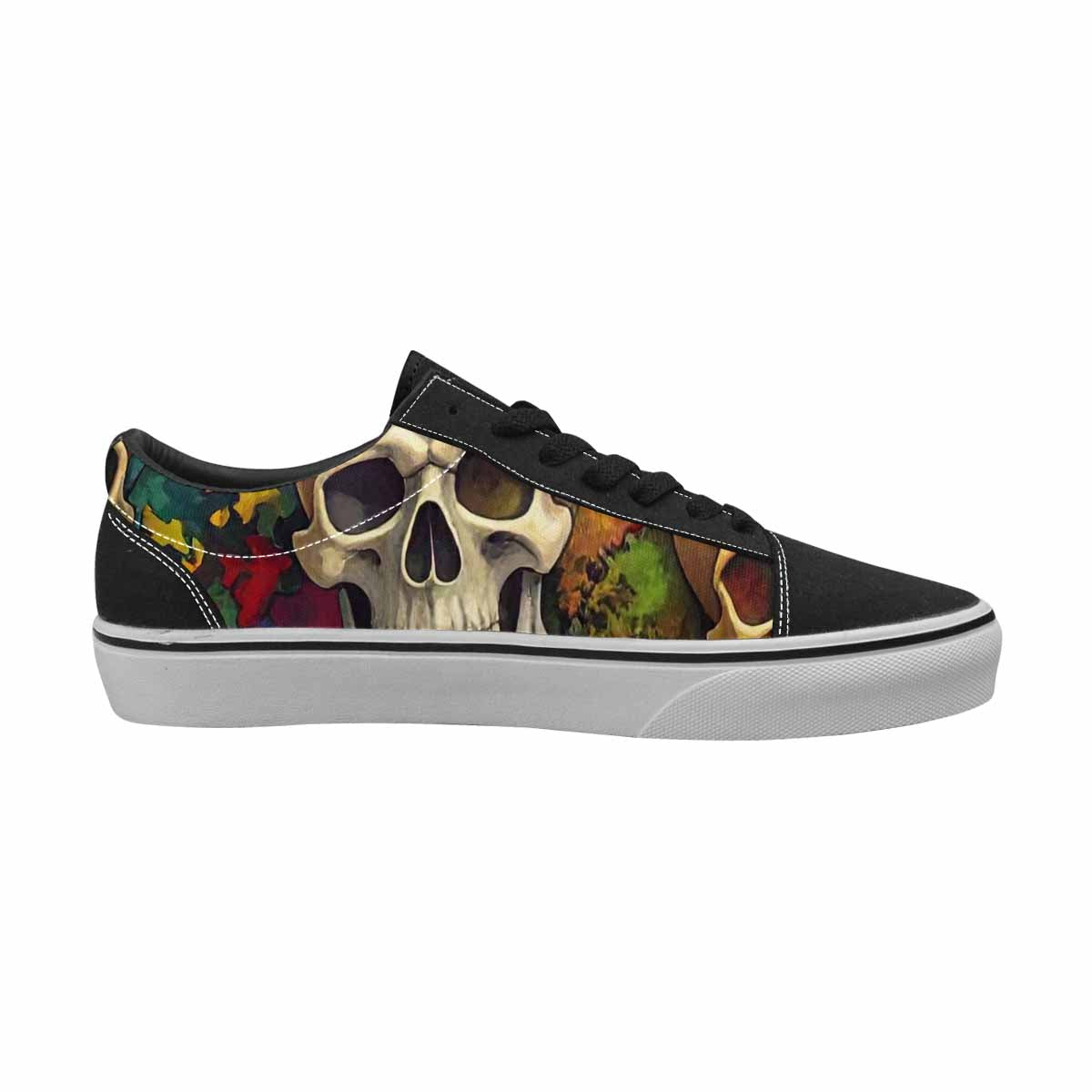 WOMEN'S Skulls  Camo Skulls Lace-Up Canvas Aesthetic Custom Shoes
