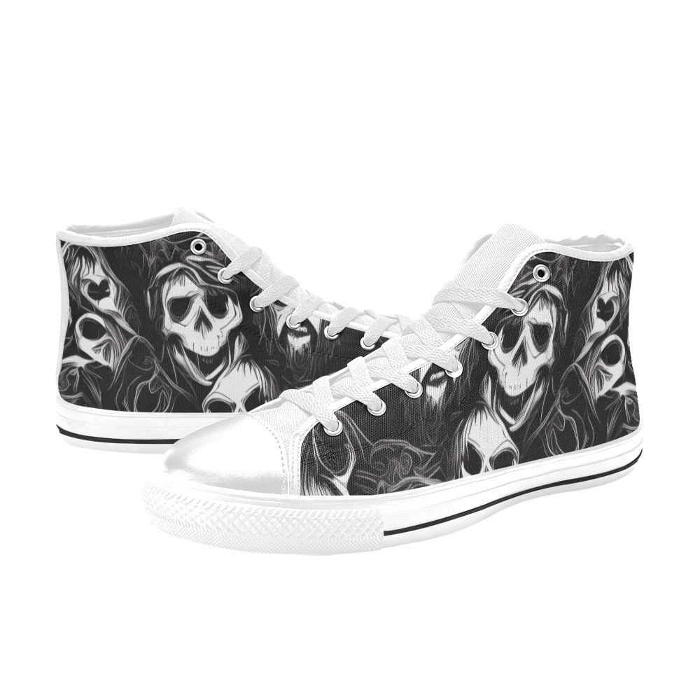 MEN'S Cc Skulls Ghosts Men’S High Top Canvas Neon Fantasy Custom Sneakers