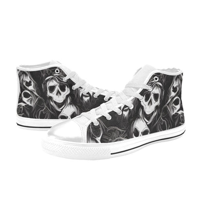 MEN'S Cc Skulls Ghosts Men’S High Top Canvas Neon Fantasy Custom Sneakers