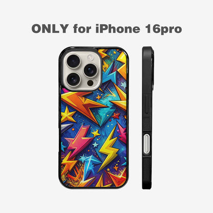 iPhone 16 Pro Case — Lightning Bolt Storm Pattern Hundreds Of, Custom Printed Phone Case
