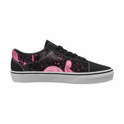 MEN'S Van Gogh Black & Pink Ink Canvas Boutique Kaleidoscope Handmade Custom Shoes