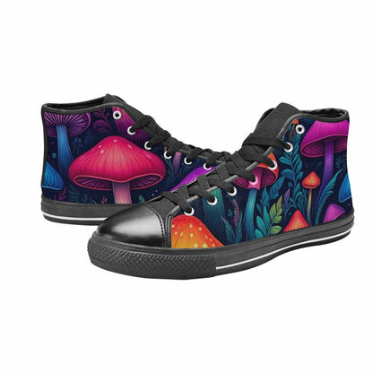 WOMEN'S Psychedelic Mushroom High Top Canvas Aesthetic Sneakers