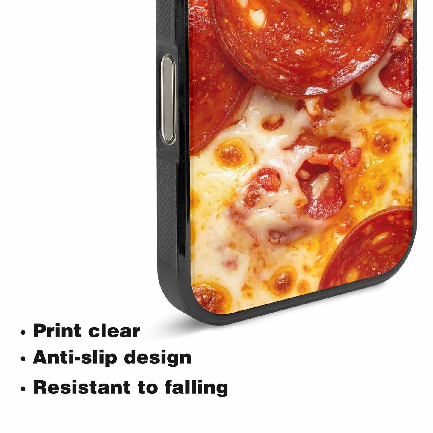 iPhone 16 Pro Case — Pepperoni Pizza Print, Custom Designed Case Cover