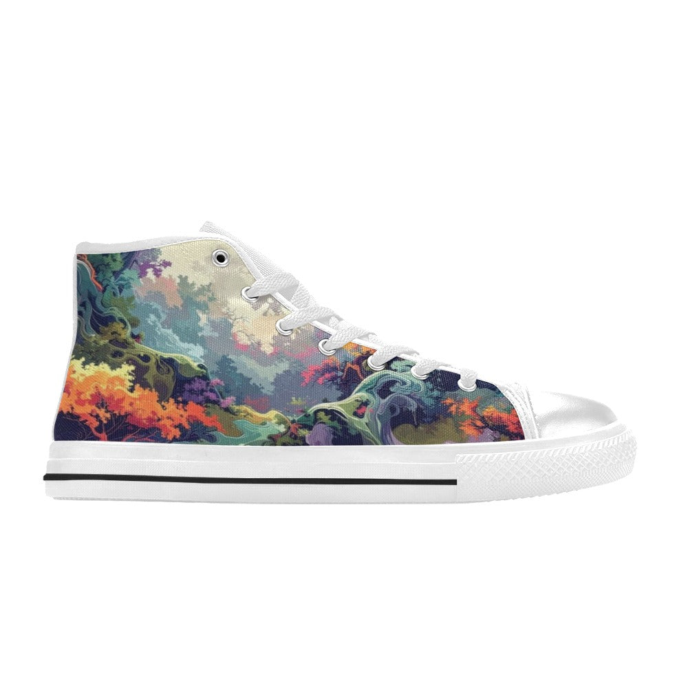 Camo Design 1 Men's High Top Canvas Shoes