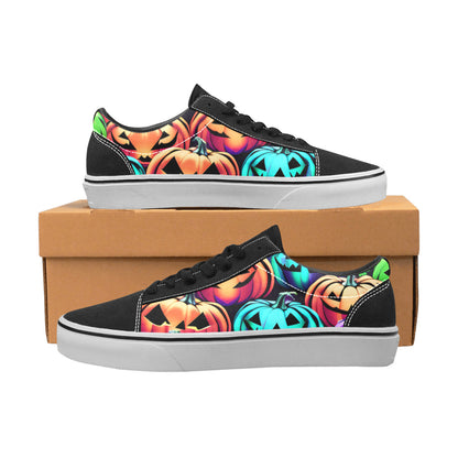 MEN'S Halloween Art 4 Low Top Skateboarding Neon Fantasy Custom Sneakers