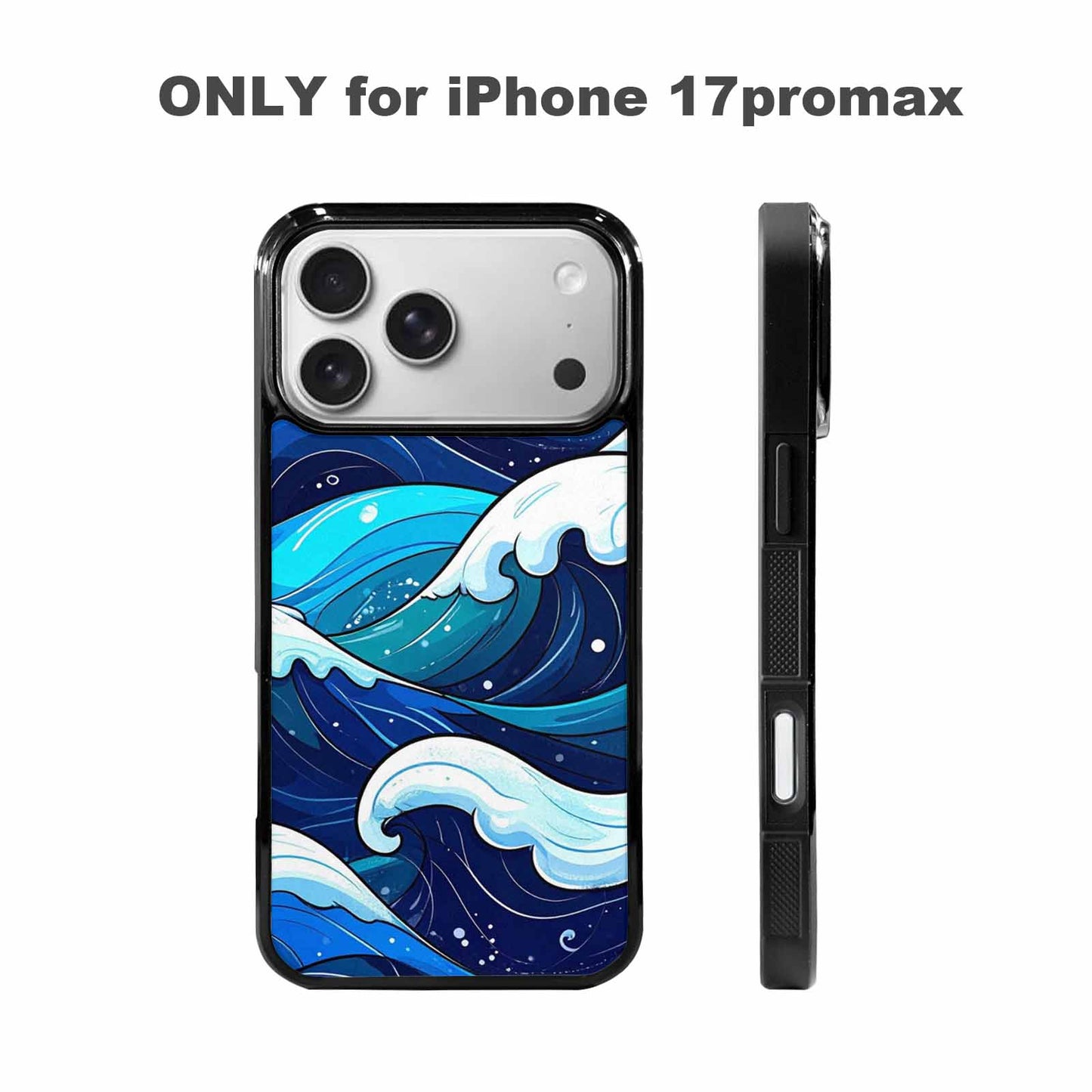 iPhone 17 Pro Max Case — Glossy Winter Wave Cartoon Cute, Custom Phone Case