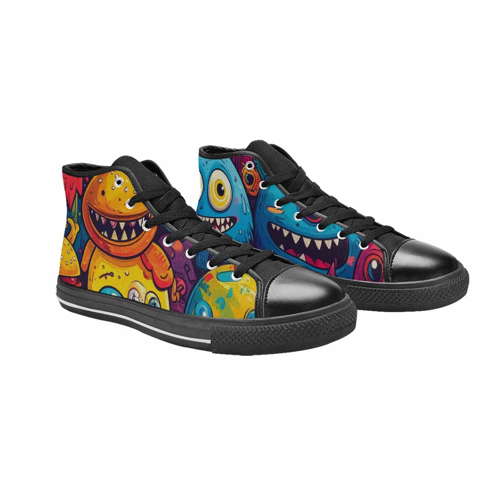 MEN'S Cartoon Monster Character High Top Canvas Vibrant Chaos Sneakers