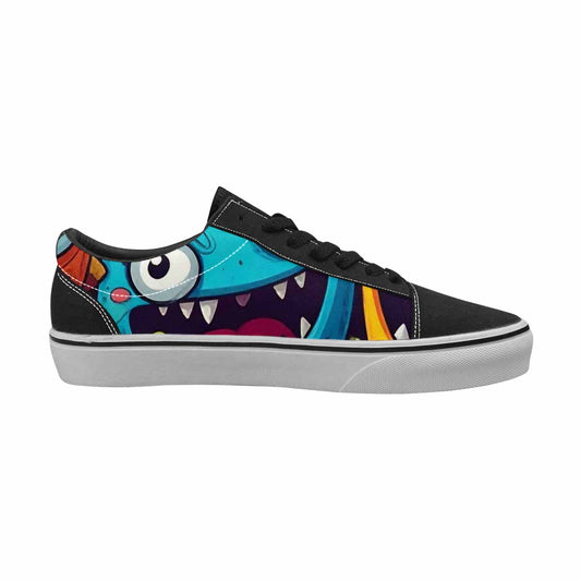 WOMEN'S Cartoon Monster Character Canvas Lace-Up Neon Fantasy Custom Shoes