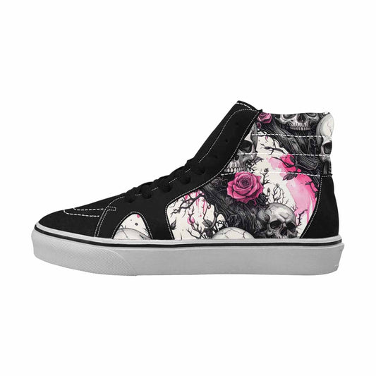 MEN'S Skull Roses High Top Canvas Surreal Custom Shoes