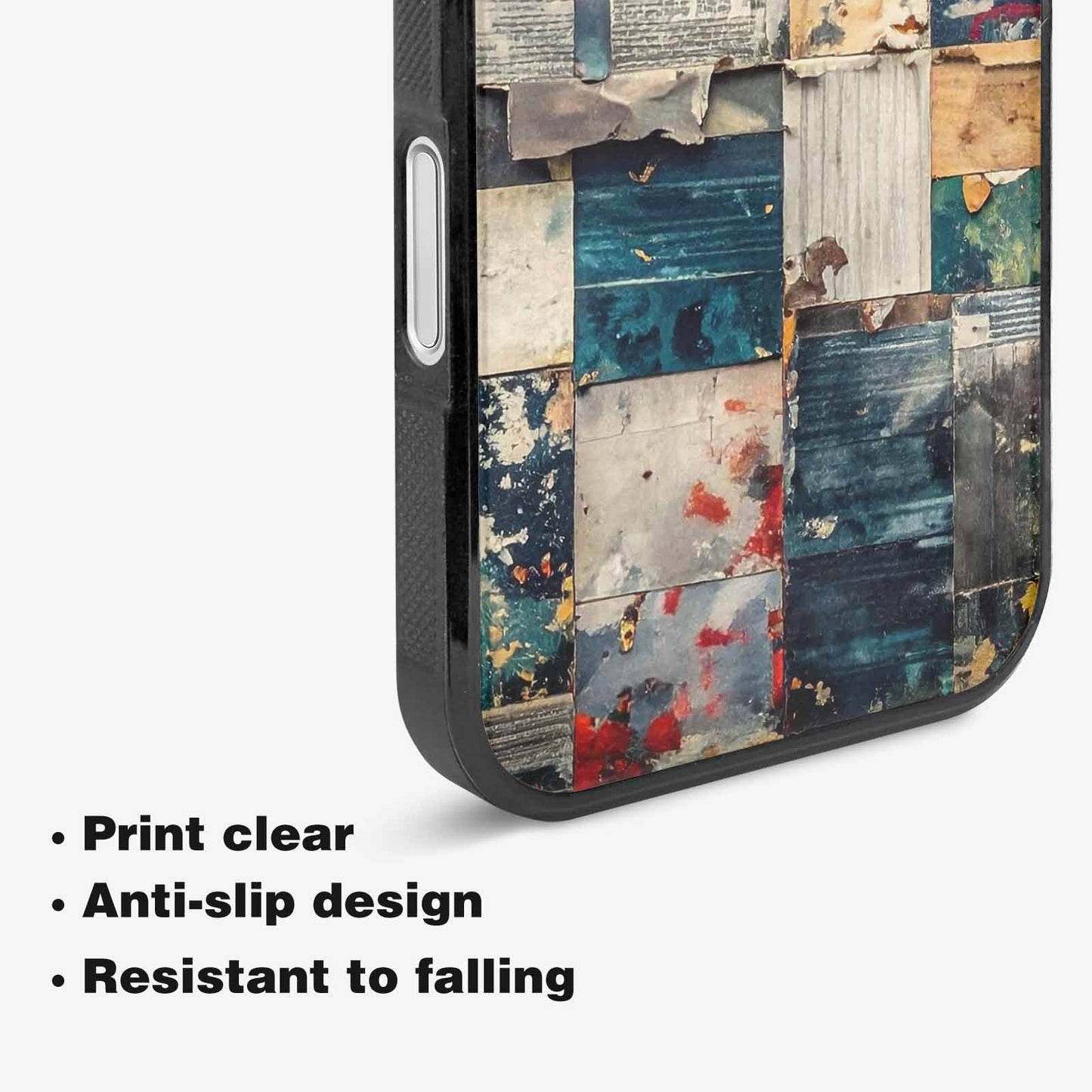 iPhone 16 Plus Case — Distressed Grunge Texture Pattern Hundreds Of, Custom Art Phone Cover