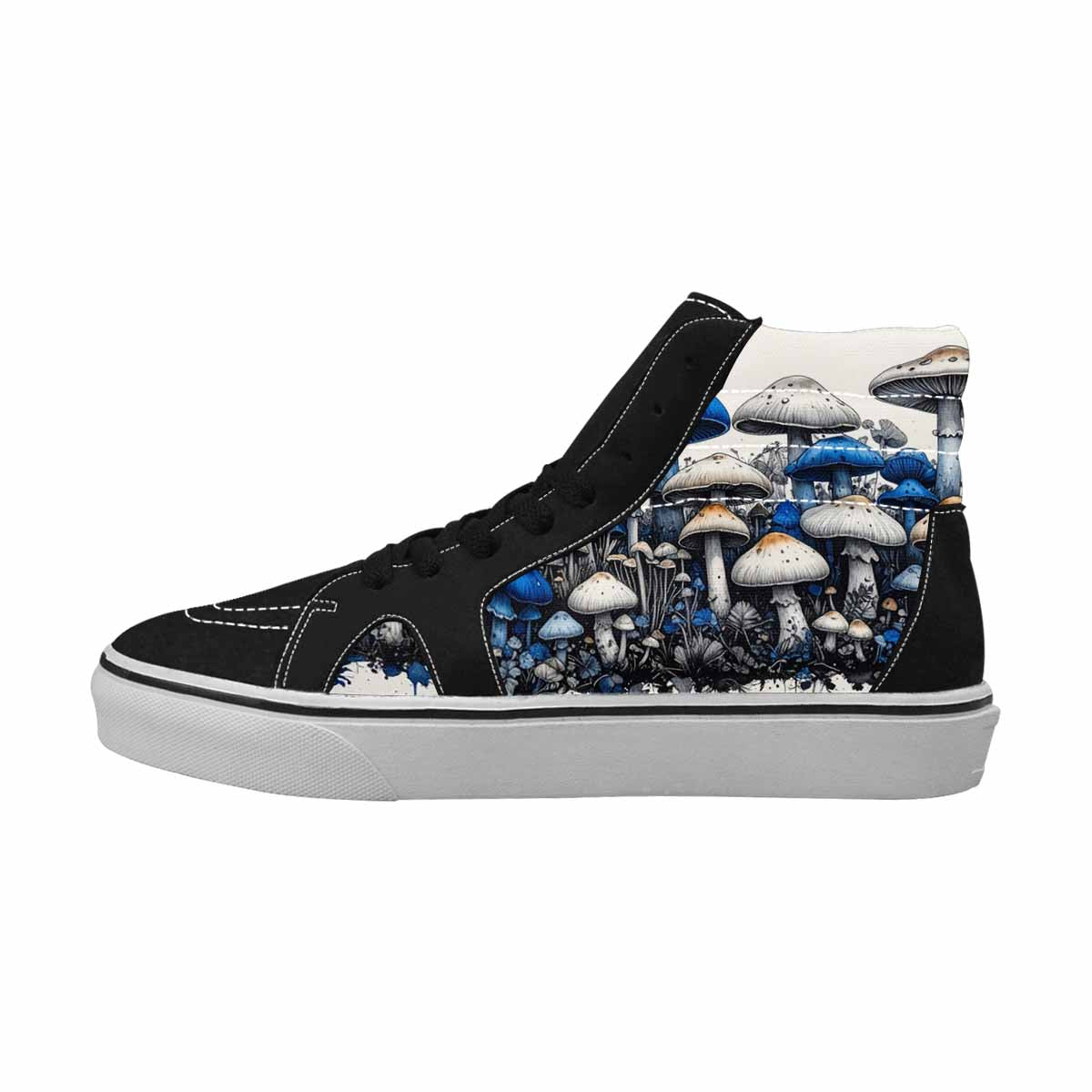 MEN'S Mushrooms (general) High Top Canvas Melting Art Sneakers