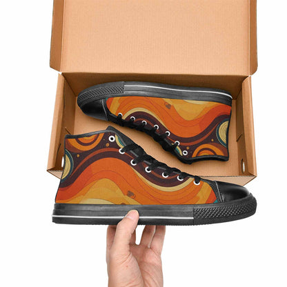 WOMEN'S Groovy 70S Peace High Top Canvas Y2K Shoes