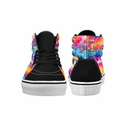 MEN'S Mushrooms  Tie Dye High Top Canvas Grunge Custom Shoes