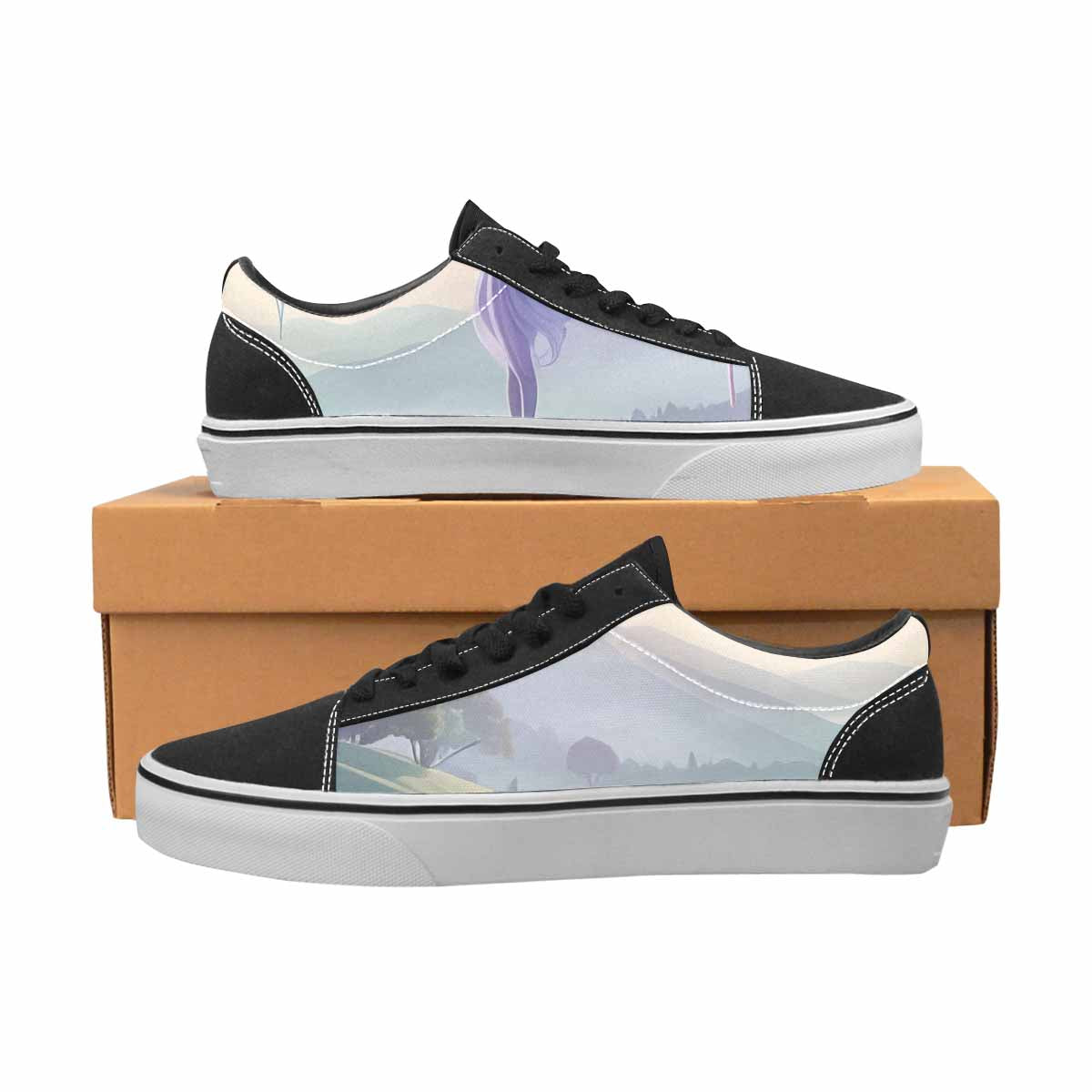 WOMEN'S Surrealist Dreamscape Canvas Lace-Up Surreal Shoes