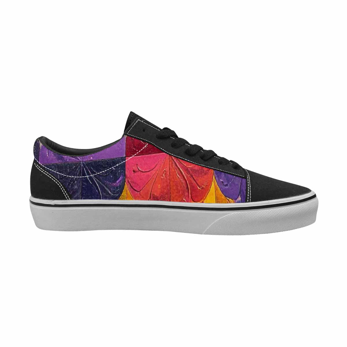MEN'S Nonbinary Flag Color Canvas Lace-Up Dark Academia Custom Shoes