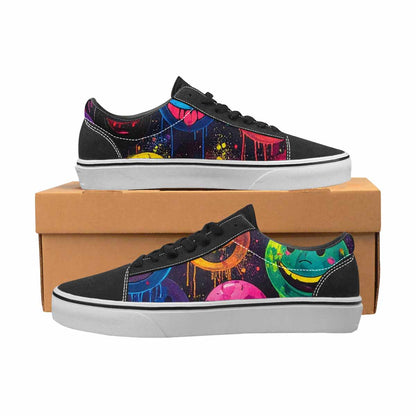 WOMEN'S Smiley Faces  Glow Lace-Up Canvas Aesthetic Custom Shoes