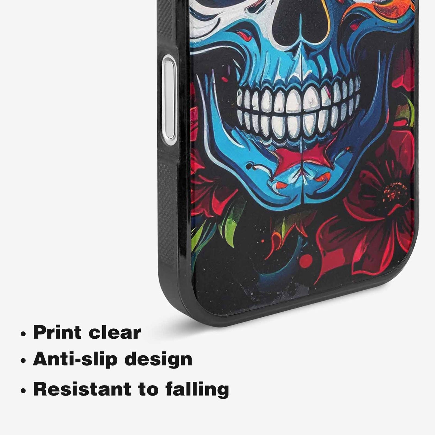 iPhone 16 Case — Graffiti Skull Art Seamless Pattern Vibrant, Custom Art Phone Cover