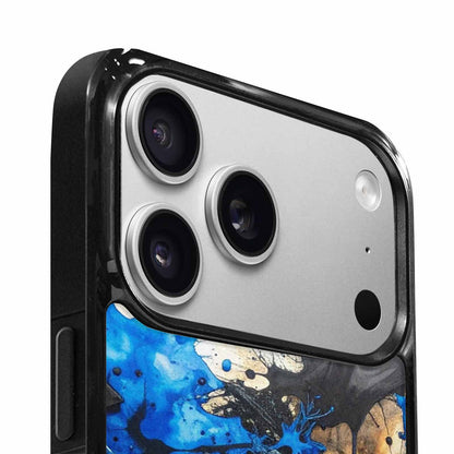 iPhone 17 Pro Max Case — Black &amp; Blue Ink Camo, Custom Print Case Cover