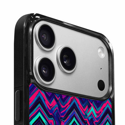iPhone 17 Pro Case — Psychedelic Chevron Vortex Original Art, Customized Protective Case