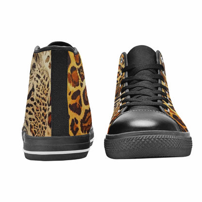 MEN'S Animal Print High Top Canvas Neon Fantasy Shoes