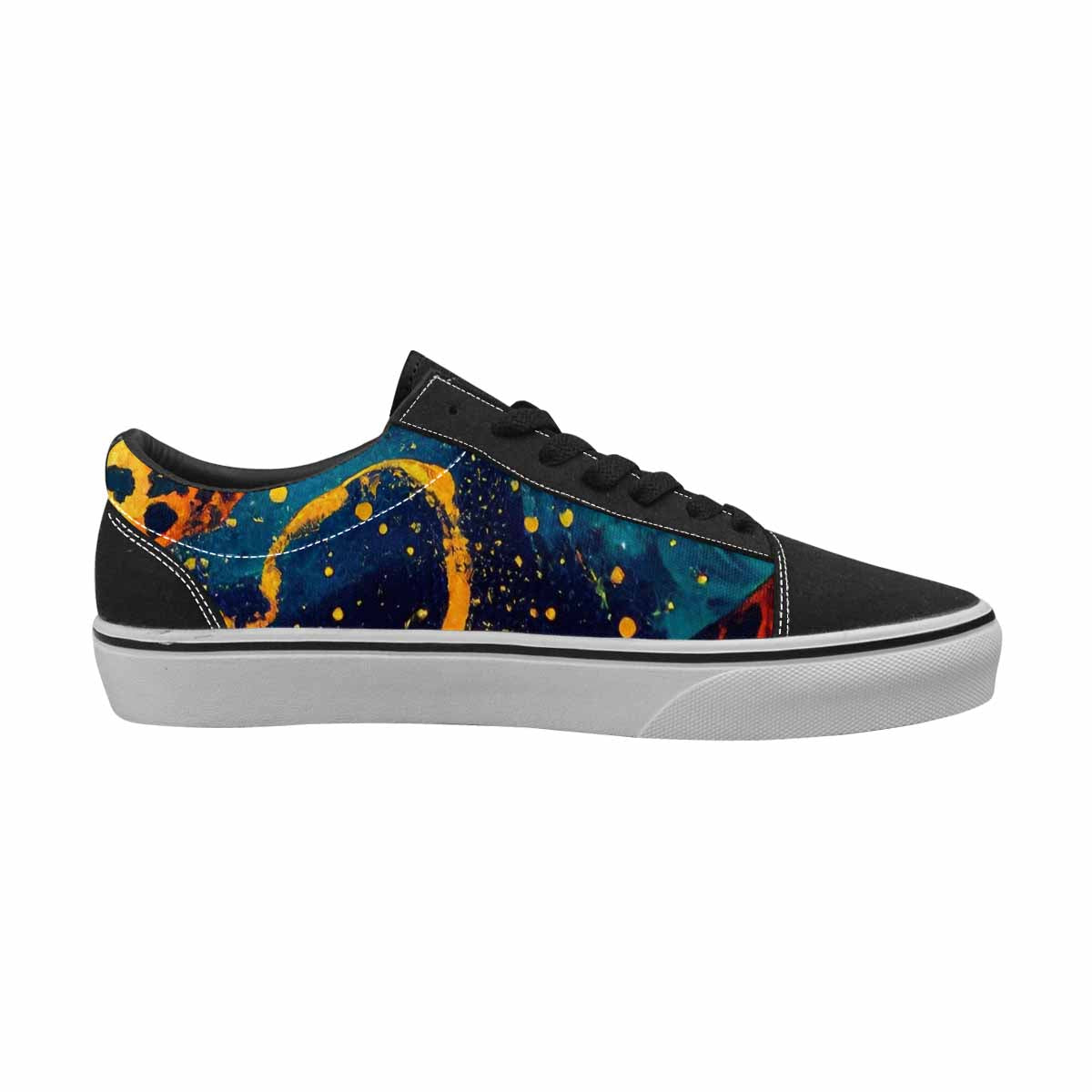 MEN'S Leopard Print Galaxy Canvas Lace-Up Grunge Shoes