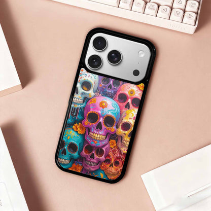 iPhone 17 Pro Case — Sugar Skullsmelting Sugar Skulls Gothic Skulls, Custom Art Phone Cover