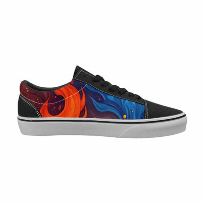 WOMEN'S Fire Flame Canvas Lace-Up Grunge Shoes