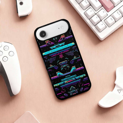 iPhone 17 Air Case — Retro Pixel Art Pattern Bit Retro, Custom Print Case Cover
