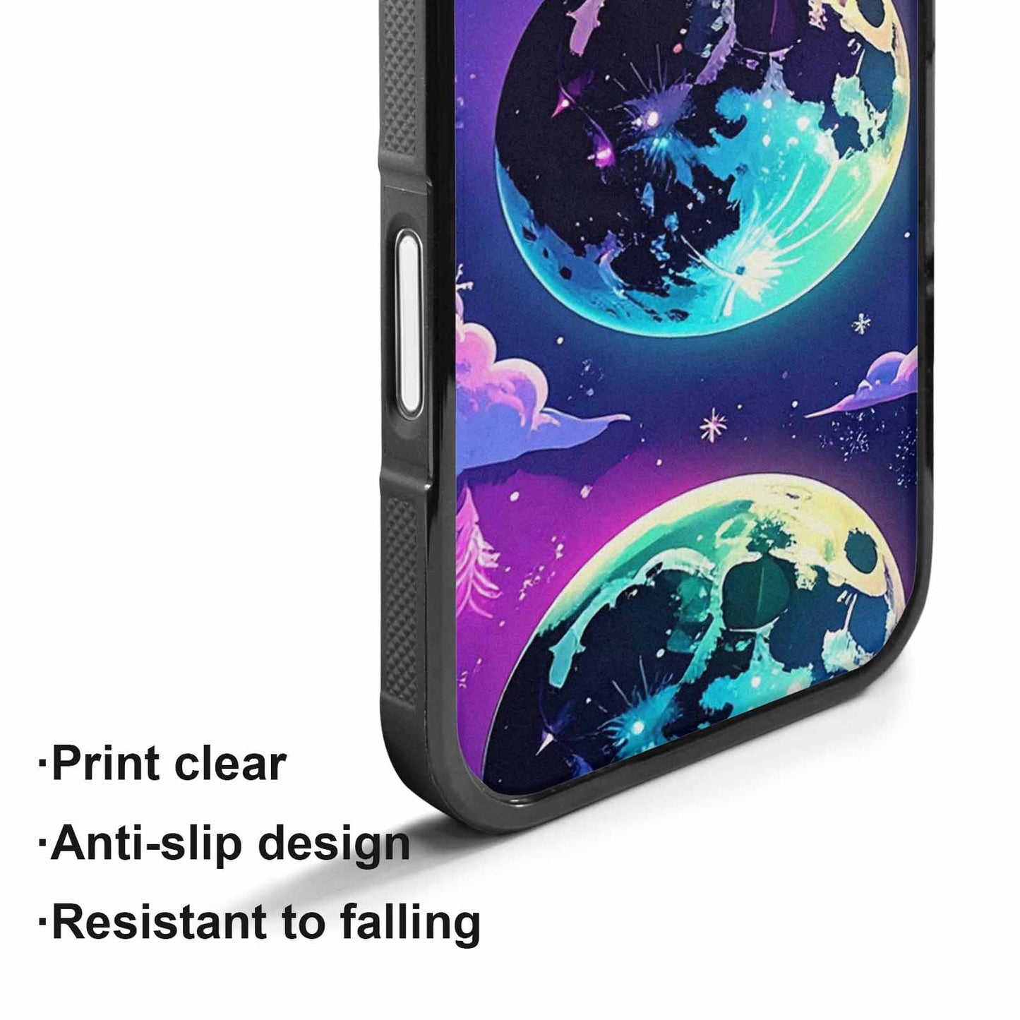 iPhone 17 Case — Neon Winter Moon Cartoon Cute, Custom Designed Case Cover