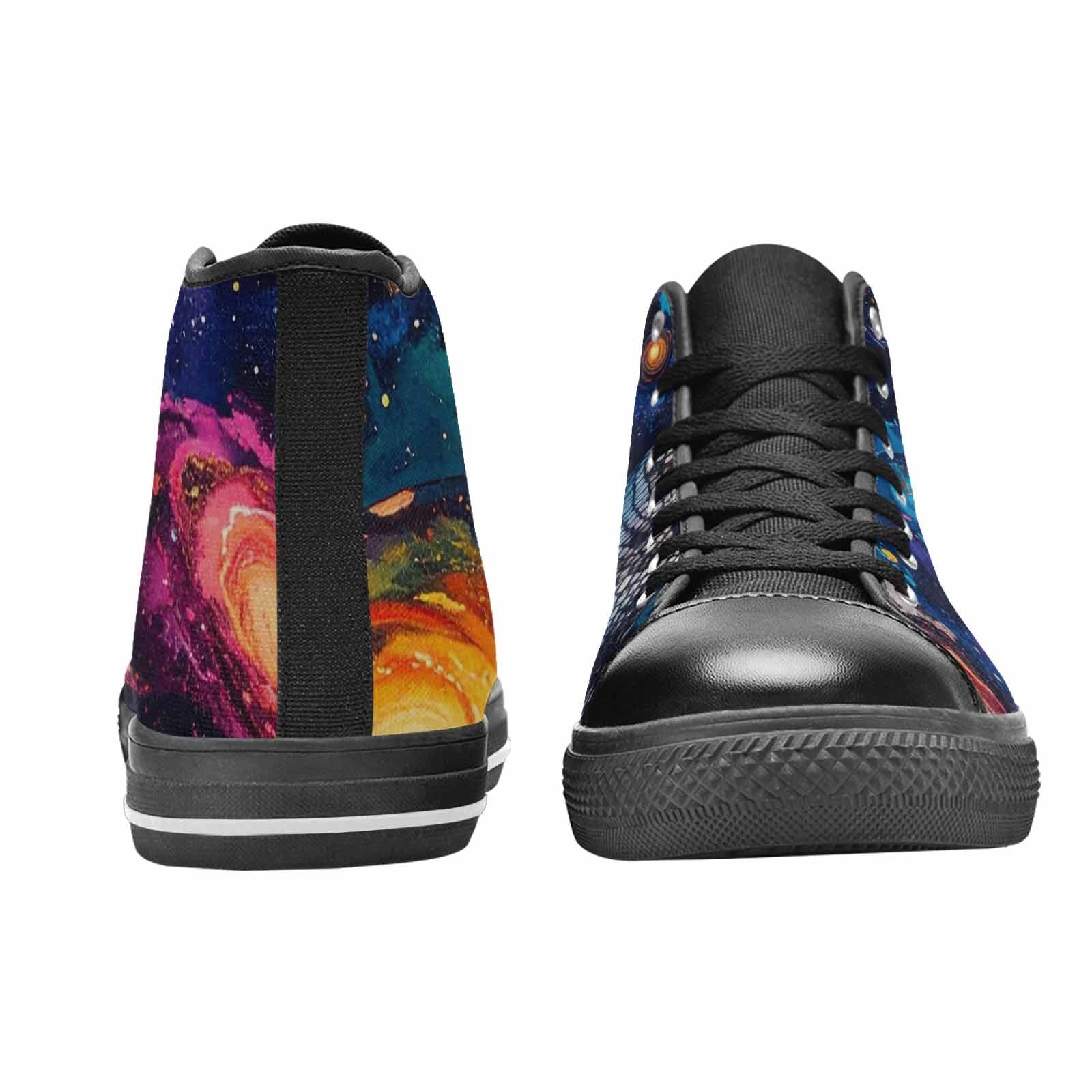 WOMEN'S Galaxy Snake Print High Top Canvas Dreamcore Shoes