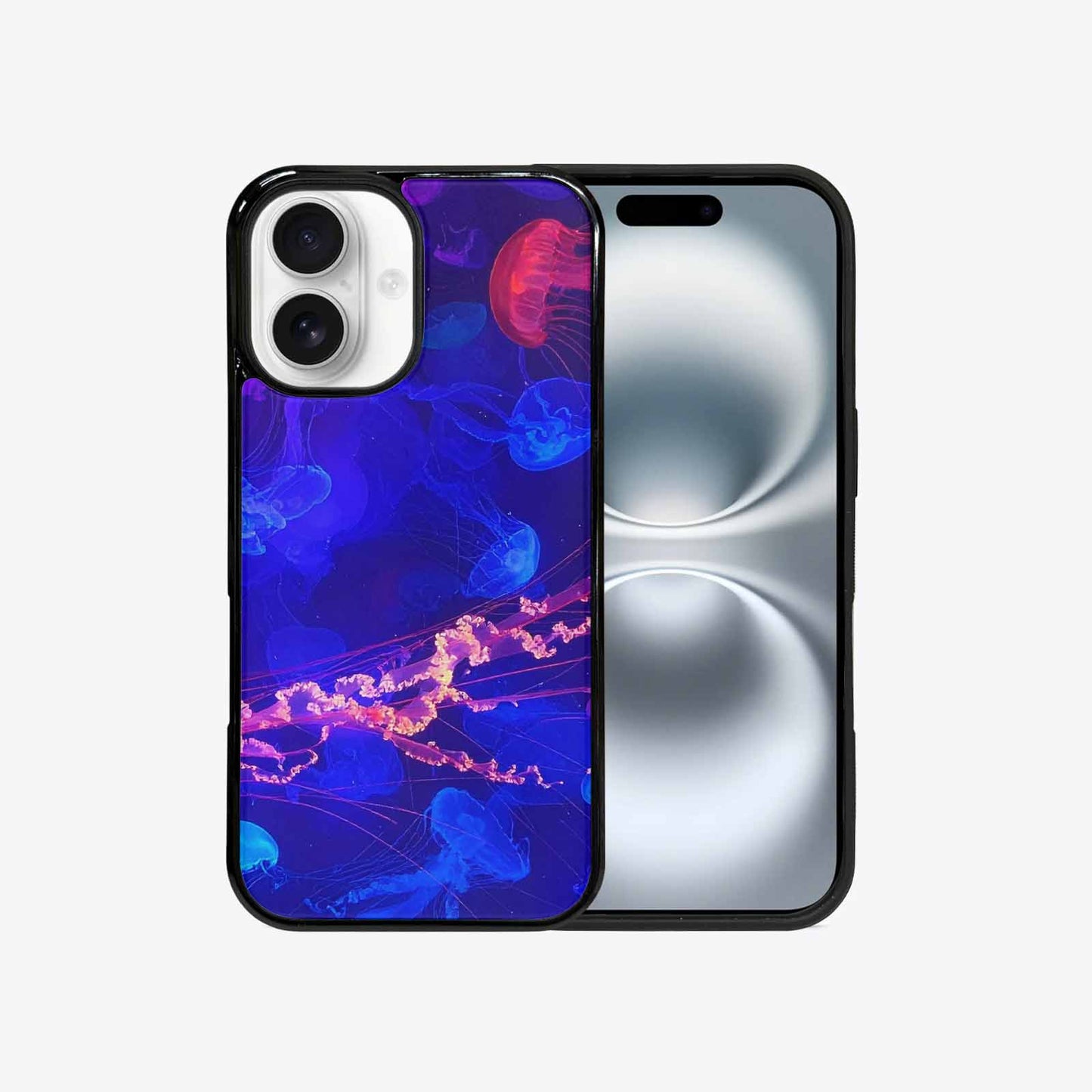 iPhone 16 Case — Jellyfish Glow Jellyfish Glow Pattern Hundreds, Custom Designed Case Cover