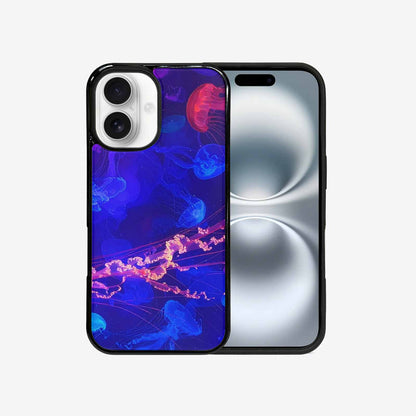 iPhone 16 Case — Jellyfish Glow Jellyfish Glow Pattern Hundreds, Custom Designed Case Cover