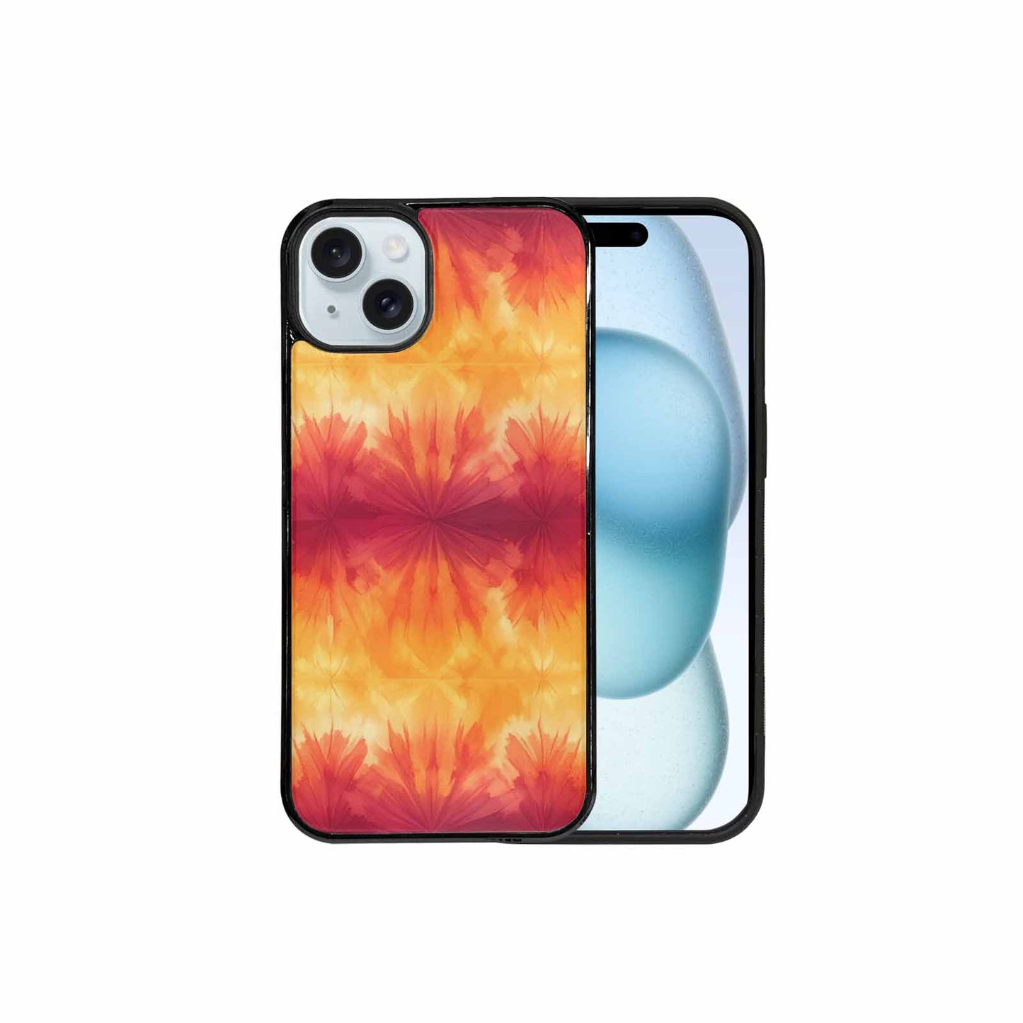 iPhone 15 Plus Case — Ombre Tie Dye Sunset, Custom Phone Case