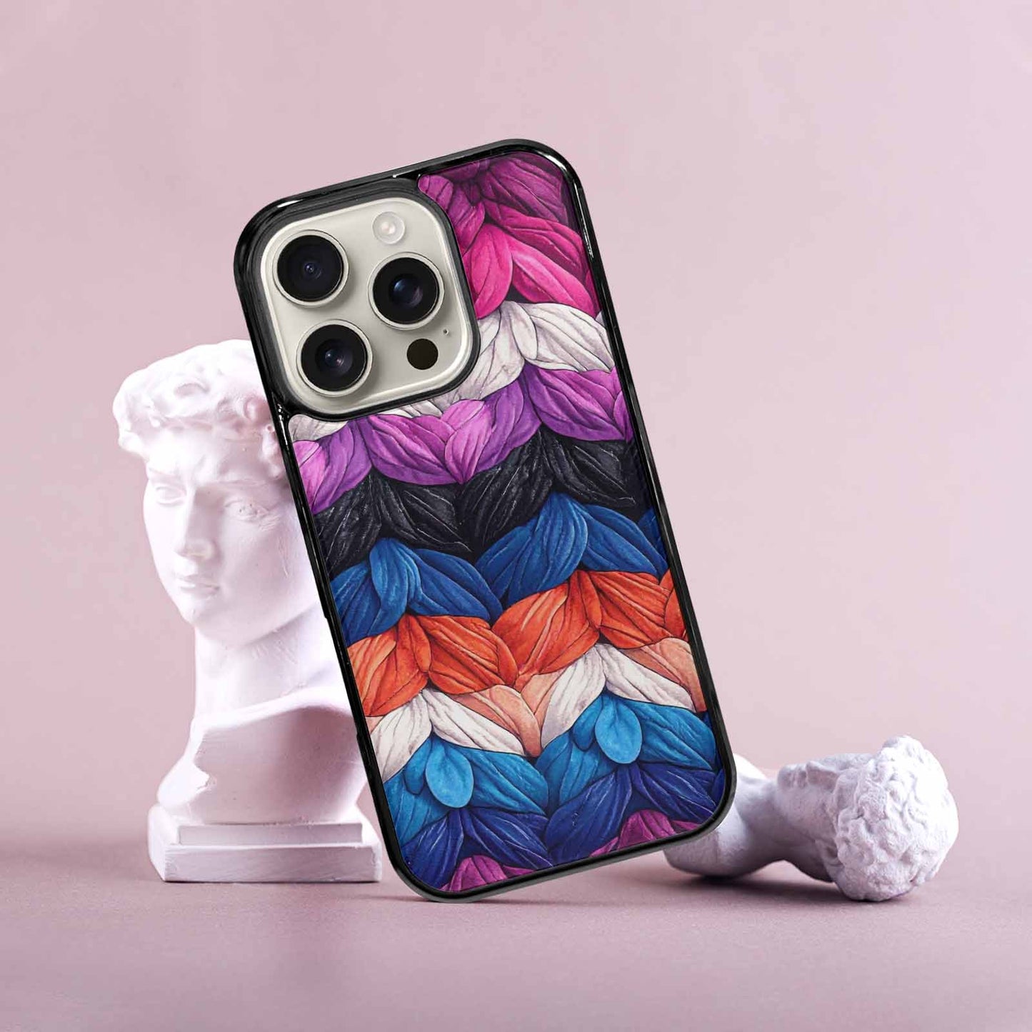 iPhone 16 Pro Case — Genderfluid Flag Color Theme Small Rainbow, Customized Protective Case