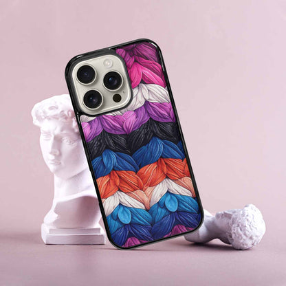iPhone 16 Pro Case — Genderfluid Flag Color Theme Small Rainbow, Customized Protective Case